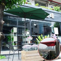 DFANO 런웨이브 벽면 하프 파라솔 사이드 베란다 테라스 어닝 파라솔, 벽면 하프파라솔본체(와인)