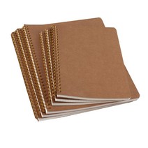 크라프트지 줄노트 사무용 스프링 노트 학원 학생, A5 무지