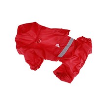 애완 동물 개 비옷 옷 강아지 캐주얼 고양이 비옷 방수 재킷 야외 비옷 후드 의류 점프 슈트 애완 동물 용품, 빨간색, l