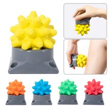 스파이키 지압 돌기 마사지볼 라크로스 안마공 땅콩볼 족저근막 4개 세트, 그린(4개)