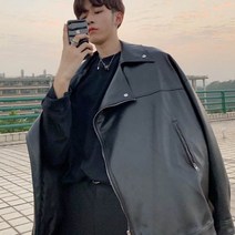 가바바 남녀공용 가죽자켓 오버핏으로 간지 업 레더자켓 G27551