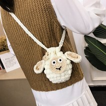 패키지 뽀글이 집콕 배색 파우치 뜨기 소재 니트 위빙백 마크라메실 손뜨개 가방 만들기