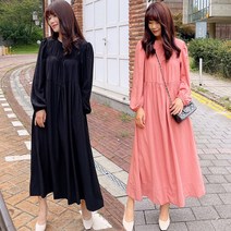 제이앤지니 OP-710 마린셔링 빅사이즈 롱 원피스