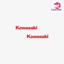 카앤블리 가와사키 kawasaki 로고 차량용 데칼스티커 CNG-31, 오렌지