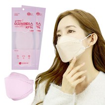 이지브레이스 KF94 컬러 마스크 10매, 대형, 파우더 핑크 10매