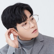 멜라크메 남자 여자 메탈 오각형 레트로 빅사이즈 실버 안경테