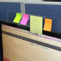 모니터 포스트잇 부착 메모판 / 컴퓨터 메모보드, 타입, 화이트