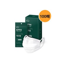 에이필드 KF94 클린앤세이프마스크 대형 100매 귀가편한 숨쉬기쉬운 에코팔마스크, 화이트