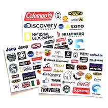 캠핑 스티커 9종 쿨러 캐리어 워터저그 꾸미기 방수, A