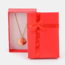 목걸이 포장박스 사각 목걸이케이스 선물용 케이스 목걸이선물상자 사각상자 목걸이선물케이스친환 도콜, 레드