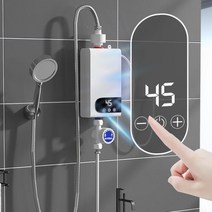 전기 순간 온수기 3.5KW/5.5KW 가정용 욕실 주방 싱크대 샤워 포함 범용 온도 조절 116383, With Shower_호주 플러그 | 5500W