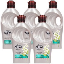 엘지생활건강 샤프란아우라 바이럭스 실내건조 섬유유연제 프레쉬 자스민향 본품 1000ml, 5개입