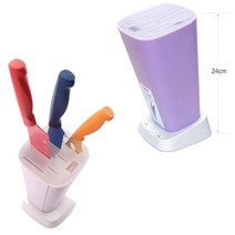 7구 파스텔톤 항균 칼꽂이 물빠짐 내부청소가능 그린 퍼플 랜덤발송 위생칼블럭