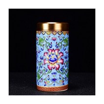 NLSLASI Jingdezhen 수제 차 항아리 세라믹 캔 여행의 편리함 봉인 향신료 분말 연고 저장 탱크, 5x10.6cm 150ml3