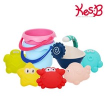 바다친구 모래놀이 양동이 물뿌리개 찍기세트 샌드플레이, 세트(1514set)