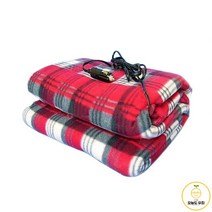 차량용전기장판 전기요 usb 150x110cm 12V 자동차 온수 담요 폴라 빨간색 체크, 빨간, 미국