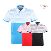 럭스골프 LB 스컬 배색 스윙 카라셔츠 LB9M417
