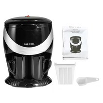 커피 머신 450w 가정용 전기 스팀 드립 커피 메이커 자동 듀얼 컵 커피 머신 이중 사용 미국 커피 차 머신 110v220v 48, C 듀얼 컵 220V