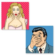 [아트톡] S130. 팝아트4 - 인테리어폼보드 2종세트액자 (정사각형)