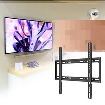 55인치 42인치 32인치 벽걸이 브라켓 벽밀착 모니터 TV 거치대 삼성 LG 호환, 32~55인치 고정형