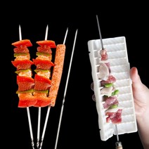 꼬치 꽂이 기계 홀더 캠핑 꼬챙이 스텐 바베큐 끼우기, 1-꼬치끼우기틀