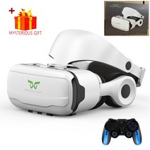 게임 가상현실 VR VR 안경 가상 현실 3D 헤드셋 헬멧 안드로이드 아이폰 스마트 폰 휴대 전화 컨트롤러 게, 08 With Box 9090 Remote