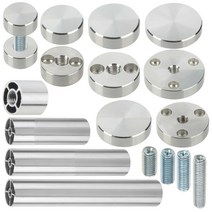 장식 아크릴다보 알루미늄 후크 고정볼트 다리 액자나사, 23.AL파이프후크 실버 25x20mm