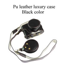럭셔리 PU 가죽 카메라 케이스 가방 보호 바디 라이카 D LUX7 D7 TYP 109 스트랩 미니 파우치 오프닝 배터리 직접, Pu leather-black