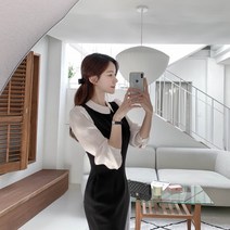 악녀일기 슈니르 배색 H 원피스 55 77