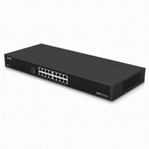 아이피타임 SW1600 16포트 스위칭허브 19인치 랙용, 메탈