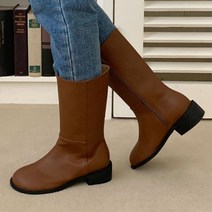발편한 둥근코 종아리넓은 미들 부츠 미디부츠 가을