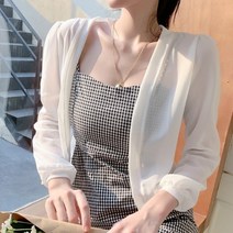 걸즈데이 퓨어 얇고 시원한 쉬폰 여름 볼레로 가디건