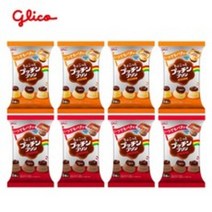 일본 GLICO 글리코 조금 프티 쁘띠 미니사이즈 푸딩 밀크 쇼콜라 커스터드 120g 8개 세트, 커스터드 4개, 밀크쇼콜라 4개, 4개
