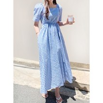 에스플린 스퀘어넥고방체크 원피스 S3BOP038A