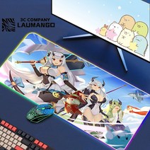 에픽 세븐 Rgb 마우스 패드 게이머 키보드 매트 책상 애니메이션 카펫 Pc 빅 게임 캐비닛 확장, 08 GG001213_05 RGB300x800x3mm