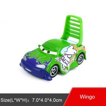 디즈니 Pixar Cars Grem 교수 Z 마일 Acer Wingo DJ Snot Rod Boost 155 금속 다이 캐스트 장난감 자동차 모델 소년 어린이 선물, (351074)Wingo