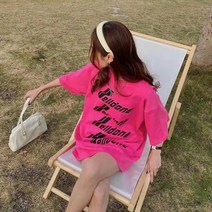 여름 여성 반팔티 티셔츠 커플 여자 기본 프린팅 명품 반팔 기능성 남자 남자 큐티 크롭 오버핏 레이어드 레터링 무지 루즈핏