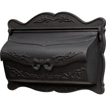 유럽식 주택 빌라 입구 사서함 철제 우편함 편지함 알루미늄 우체통, 블랙