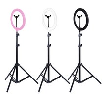 컴썸 LED-260 USB 링라이트 방송조명+삼각대셋트, 링라이트블랙