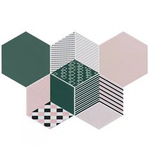 중앙데코 육각타일 200 x 230 제네바 헥사곤 타일 벽 바닥겸용 1박스(29장), 03.그린[23687] (1Box/29장1㎡), 1box