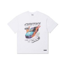 남자 여자 쿨 면 봄 반팔티 티셔츠 크리틱 CAR RACING T-SHIRTS WHITE