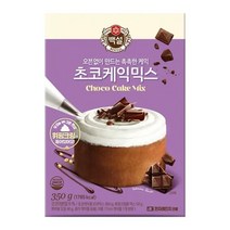 CJ 백설 초코케익믹스 간식만들기 아침대용 홈베이킹 350g 1세트