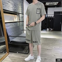 가바바 남성 빅사이즈 트레이닝복 세로 스트라이프 멋쟁이 아이템 투피스 G68264