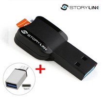 스토리링크 Q4 USB3.0 마이크로SD 카드리더기 + C타입 OTG젠더, Q4 카드리더기 + C타입 OTG젠더