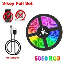 LED 스트립 조명 USB Led RGB 테이프 5050 5V 유연한 램프 리본 크리스마스 장식 집, 05 3-key_06 10m