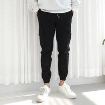 로니제이 남자 빅사이즈 하이 스판 카고 조거 밴딩 팬츠