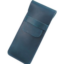 해외구매 만년필파우치 수제 정품 가죽 펜슬 백 소가죽 만년필 케이스 홀더 빈티지 레트로 스타일 액세서리 여행 Journa 정석, 9.blue-L