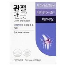 유유제약 관절앤굿 60정 + 발효우슬등복합물, 1box