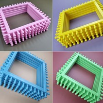 용화 양말목 직조틀 묶음 세트, 선택5_핑크+옐로우+스카이+그린_4개세트