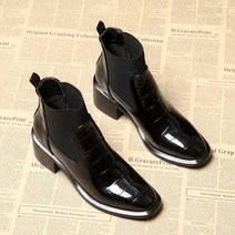 여성 앵클 부츠 스웨이드 가보시 새로운 여성 부츠 중간 발 뒤꿈치 짧은 부츠 가 겨울 캐주얼 신발 스퀘어 헤드 패션 짧은 발목 부츠 가죽
